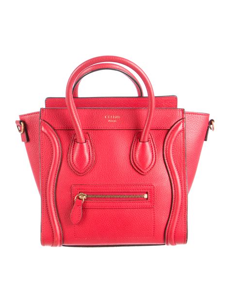 celine luggage tote red|Celine shoulder luggage tote price.